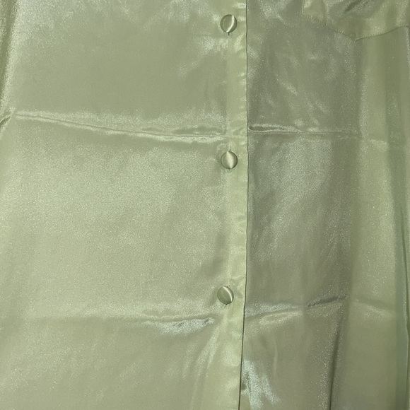 Victoria Secret Glazed Lime Green Silky Satin Pajama Set - Picture 3 of 7